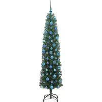vidaXL Kunstkerstboom Groen 180 cm PVC en Staal en Kunststof