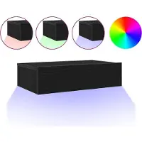 vidaXL Tv-meubels met LED-verlichting 2 st 60x35x15,5 cm zwart eikenkleurig