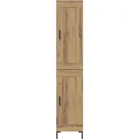 vidaXL Highboard Artisan Eiken 34,5 x 34 x 180 cm Bewerkt hout
