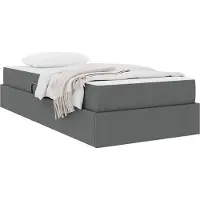 vidaXL Opbergbed met matras Donkergrijs 90 x 200 cm Polyester