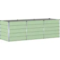 vidaXL Plantenbak Groen 240 x 80 x 75 cm Staal