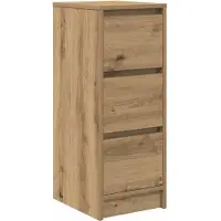 vidaXL Dressoir 29,5x34x76 cm bewerkt hout artisanaal eikenkleur