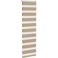 vidaXL Zebra Blind 45x100 cm stofbreedte 40,9 cm polyester zandbruin
