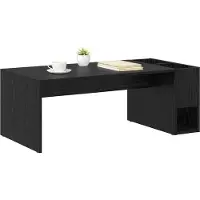 vidaXL Salontafel Zwart Eiken 101,5 x 50 x 37 cm Bewerkt hout