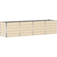 vidaXL Plantenbak Ivoor 320 x 80 x 75 cm Staal