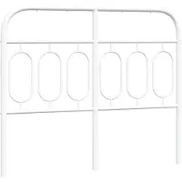 vidaXL Vervangend hoofdbord 137 cm metaal wit