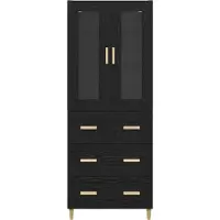 vidaXL Highboard met lade Zwart Eiken 69,5 x 34 x 180 cm