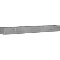 vidaXL Plantenbak Lichtgrijs 480 x 80 x 45 cm Staal