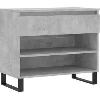 vidaXL Schoenenkast 70x36x60 cm bewerkt hout betongrijs