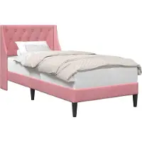 vidaXL Bedframe met hoofdeinde Roze 100 x 200 cm Fluweel