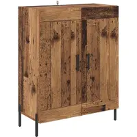 vidaXL Highboard Oud Hout 69,5 x 32,5 x 180 cm Bewerkt hout