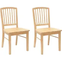 vidaXL Eetstoelen 2 st Massief Rubberhout Naturel 50 x 52,5 x 91 cm
