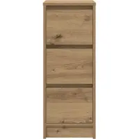 vidaXL Dressoir 29,5x34x76 cm bewerkt hout artisanaal eikenkleur