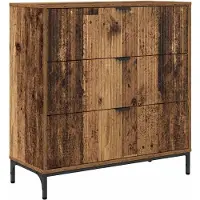 vidaXL Dressoir Oudhout 79,5 x 33 x 82 cm Bewerkt hout