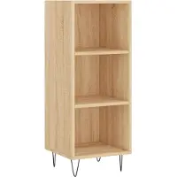 vidaXL Hoge kast 34,5x34x180 cm bewerkt hout sonoma eikenkleurig