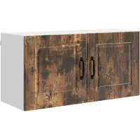 vidaXL Wandkast PORTO Rook Eiken 80 x 31 x 40 cm Bewerkt hout