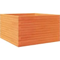 vidaXL Plantenbak 80x80x46 cm massief grenenhout wasbruin