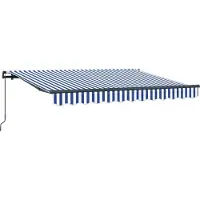 vidaXL Uitschuifbare luifel Blauw 250 x 200 cm Stof
