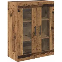 vidaXL Highboard 2 pcs Oud Hout 69,5 x 34 x 180 cm Bewerkt hout