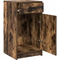 vidaXL Dressoir Rook Eiken 40 x 40,5 x 75 cm Bewerkt hout