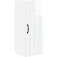 vidaXL Wandkast LUCCA Hoogglans Wit 30 x 31 x 80 cm Bewerkt hout