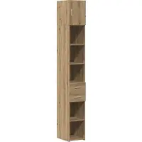 vidaXL Opbergkast 2 st Artisan Eiken 30 x 42,5 x 225 cm