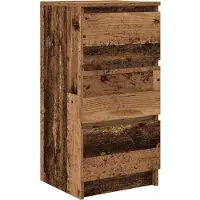 vidaXL Dressoir 37,5x35x76 cm bewerkt hout oud houtkleurig