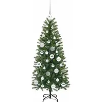vidaXL Kunstkerstboom met 150 LED met standaard Groen 120 cm PE en PVC