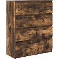 vidaXL Dressoir 80x35x99 cm spaanplaat gerookt eikenkleurig