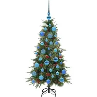 vidaXL Kunstmatige Hinged Kerstboom met 150 LED Groen 120 cm PE en PVC