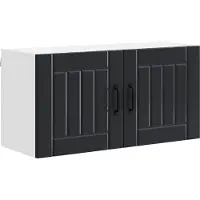vidaXL Wandkast LUCCA Zwart 80 x 31 x 40 cm Bewerkt hout