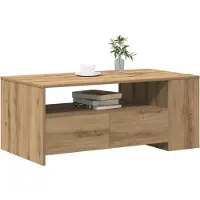 vidaXL Salontafel Artisan Eiken 102 x 55 x 43,5 cm Bewerkt hout