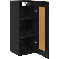 vidaXL Wandkast, zwart, eikenlook, 34,5 x 34 x 90 cm