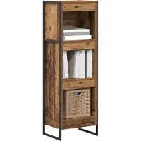 vidaXL Boekenkast 40 x 30 x 121 cm Bewerkt hout Oud Hout