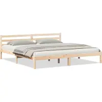 vidaXL Bedframe Bruin 215,5 x 185,5 x 69,5 cm Massief vurenhout