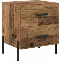 vidaXL Nachtkastje Oudhout 40 x 35 x 47,5 cm Bewerkt hout