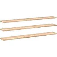 vidaXL Wandschappen 3 st zwevend 120x20x2 cm onbehandeld acaciahout