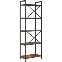 vidaXL Boekenplank 5-laags 56 x 34 x 171 cm Bewerkt hout Rook Eiken