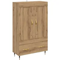 vidaXL Highboard Artisan Eiken 69,5 x 31 x 115 cm Bewerkt hout