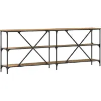 vidaXL Wandtafel Ambachtelijk Eiken 200 x 30 x 75 cm Bewerkt hout