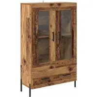 vidaXL Highboard CORONA Oud Hout 69,5 x 31 x 115 cm Bewerkt hout