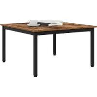 vidaXL Salontafel Oudhout 80 x 80 x 45 cm Bewerkt hout