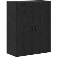 vidaXL Highboard 2 st Zwart Eiken 69,5 x 34 x 180 cm Bewerkt hout