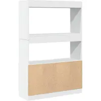 vidaXL Hoge kast 92x33x140 cm bewerkt hout wit