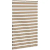 vidaXL Zebra Blind 140x200 cm stofbreedte 135,9 cm polyester zandbruin