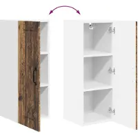 vidaXL Wandkast LUCCA Oud hout 30 x 31 x 80 cm Bewerkt hout