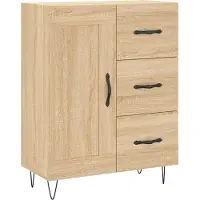 vidaXL Hoge kast 69,5x34x180 cm bewerkt hout sonoma eikenkleurig