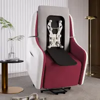 COMHOMA - Elektrische Massagestoel - Met Power Lift en USB - Beige Stof