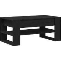vidaXL Salontafel Zwart Eiken 102 x 55 x 45 cm Bewerkt hout