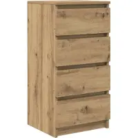 vidaXL Dressoir 37,5x35x76 cm bewerkt hout artisanaal eikenkleurig